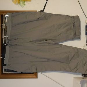 Woman Within Gray Capris Stretch Drawstring Waist Size 42 W
